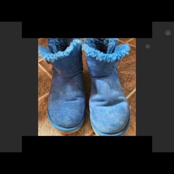 Blue Ugg Bailey Boots in Cobalt - Picture 3 of 7